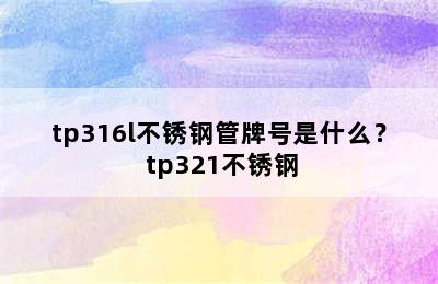 tp316l不锈钢管牌号是什么？ tp321不锈钢